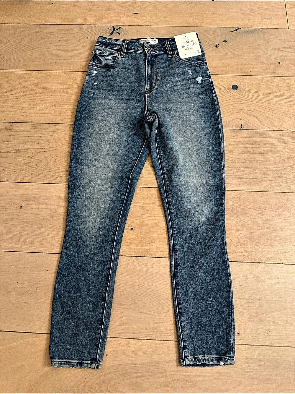 Abercrombie & Fitch The Super Skinny Ankle High Rise High Rise Skinny Jeans